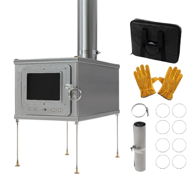 Outdoor Camping Wood Burning Stove - Faltbarer Zeltofen leichte Titan legierung Verbrennung