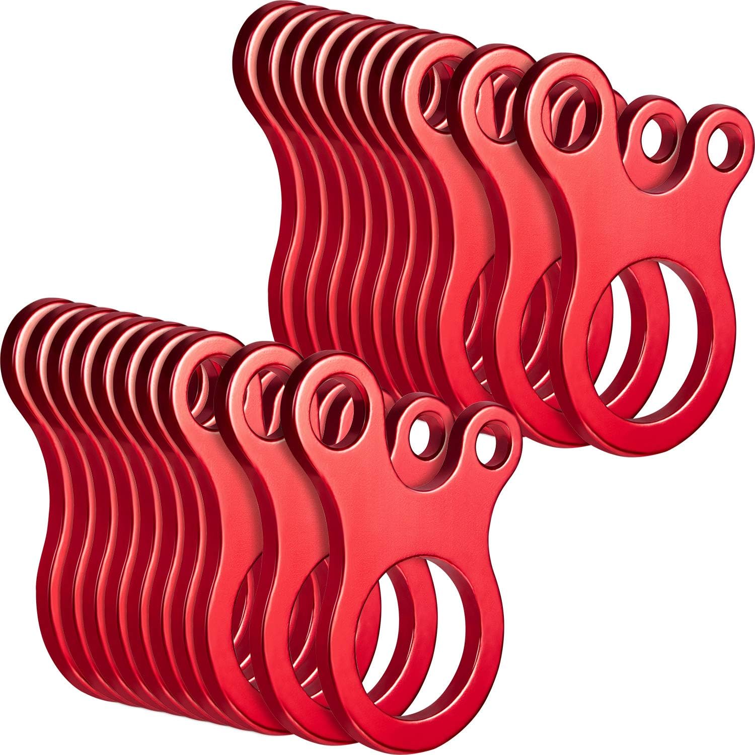 Outdoor Camping Extension Cord - 20 Stück Aluminiumlegierung Zeltseilspanner, Verstellbare Spannverschlüsse,