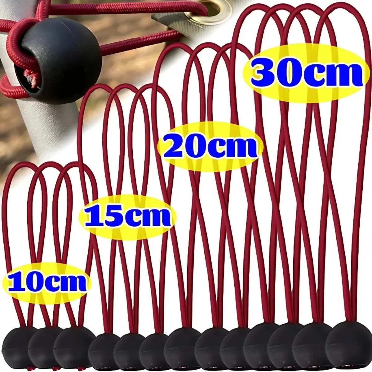Outdoor Camping Extension Cord - Multifunktionales Bungee-Seil Zeltbefestigungsschnur Elastische Spannband Schnalle