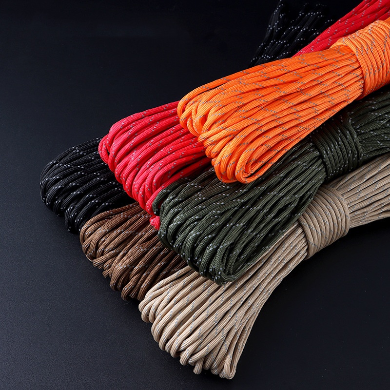 Outdoor Camping Extension Cord - Reflektierendes Paracord 550 Militär 7-strängiges Seil