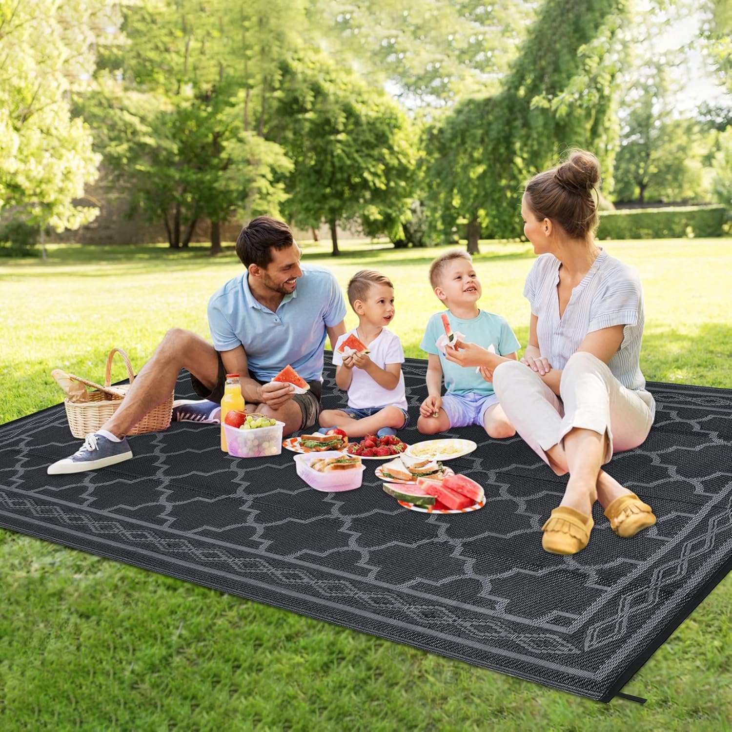 Outdoor Camping Rugs 8X10 - 8x10 Outdoor-Kunststoffteppich – Wasserdichte, Wendbare &