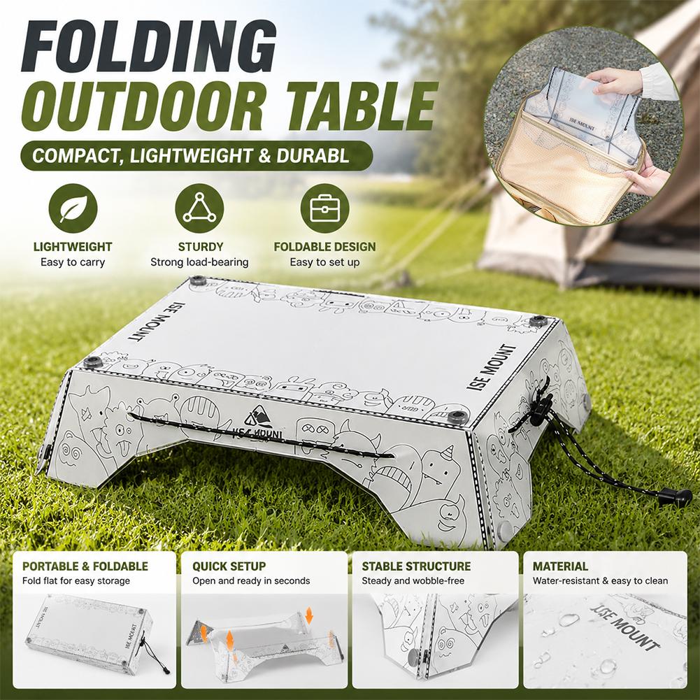 Outdoor Camping Cooking Table - Tragbarer Multifunktionaler Camping-Tisch aus PP, Leichter