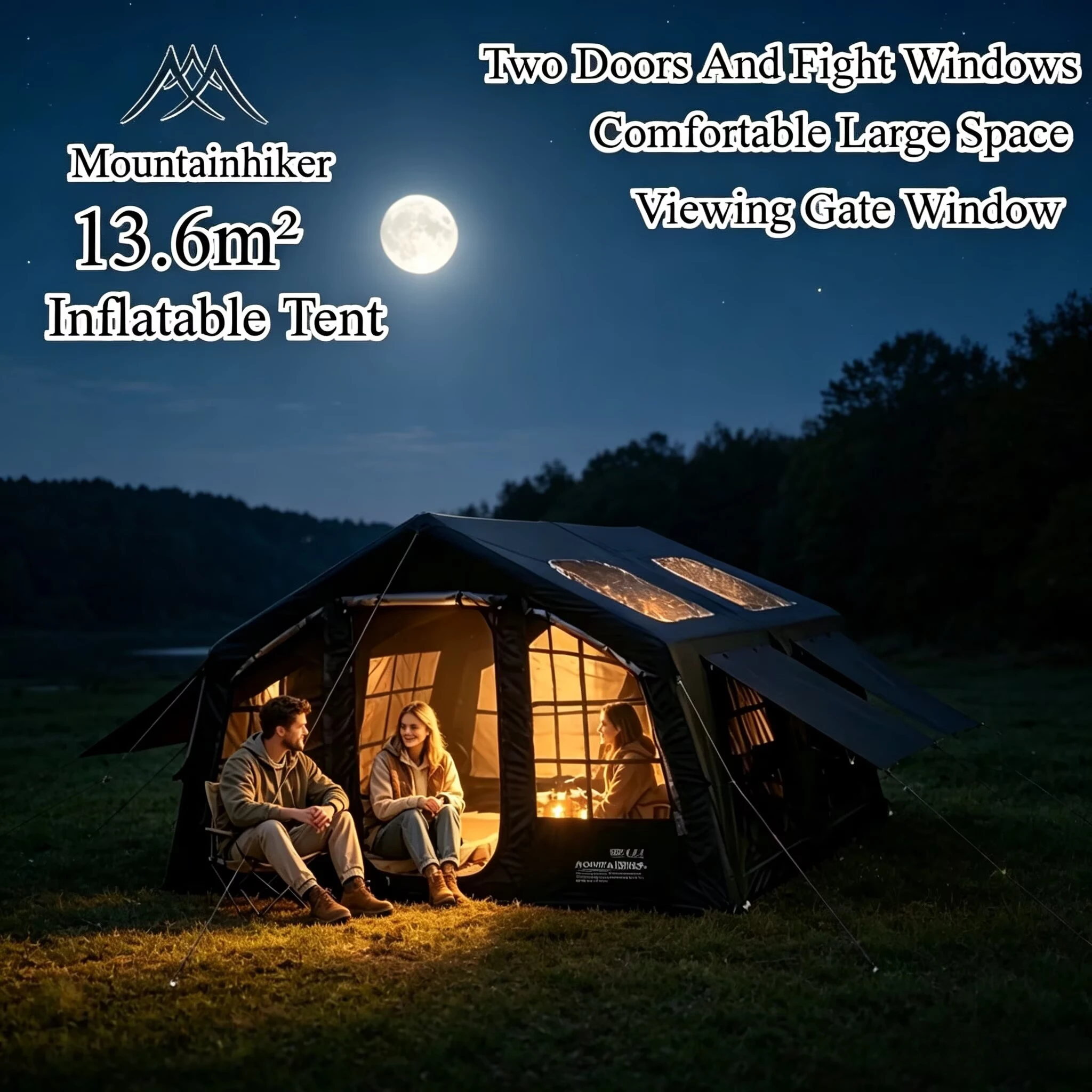 Outdoor Camping House - Mountainhiker Aufblasbares Campingzelt für 4-8 Personen