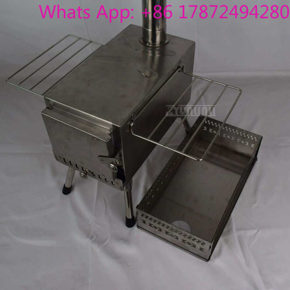Outdoor Camping Wood Burning Stove - Tragbarer Holzofen für Heizung, Edelstahl-Saunaofen für