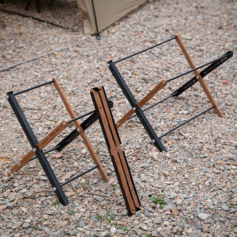 Outdoor Camping Cooking Table - Tragbare Klappbare Campingtische mit Mehrschichtigem Aufbewahrungskorb,