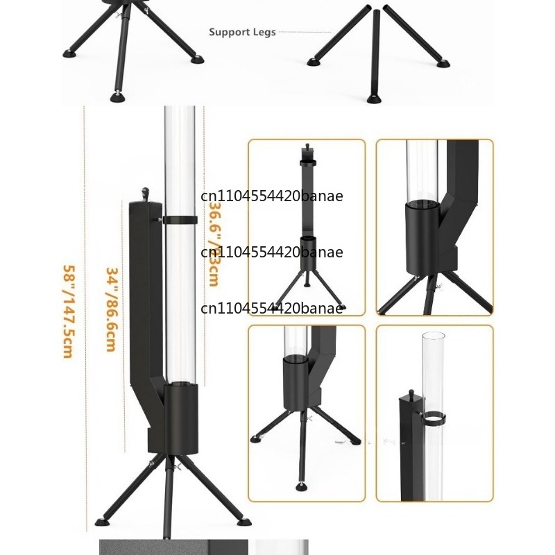 Outdoor Camping Wood Burning Stove - Vertikaler holzverbrennender Raketenofen, Bazooka-Heizofen für den