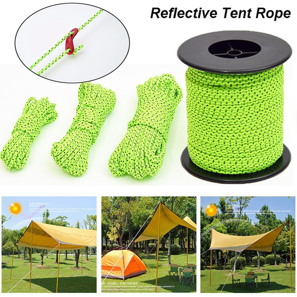 Outdoor Camping Extension Cord - 5/10/20/100M Reflektierende Zelt Seil Nylon Linie