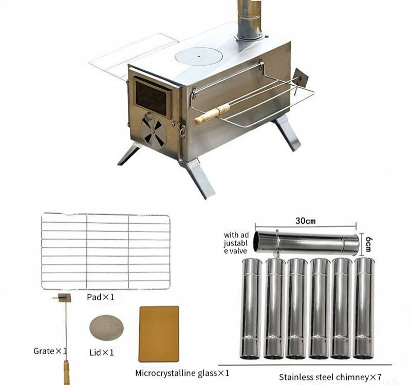 Camping-Holzofen aus Edelstahl – Outdoor Camping Wood Burning Stove Bewertung und Preis