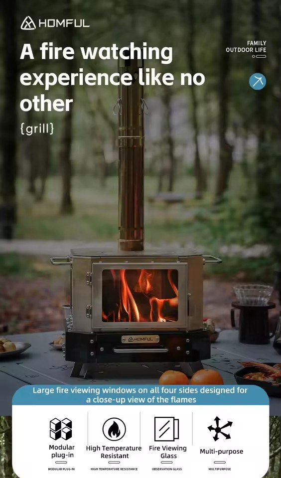 HOMFUL Tragbarer Holzofen für  – Outdoor Camping Wood Burning Stove Bewertung und Preis