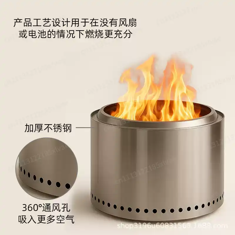 Großer Edelstahl Rauchfreier H – Outdoor Camping Wood Burning Stove Bewertung und Preis