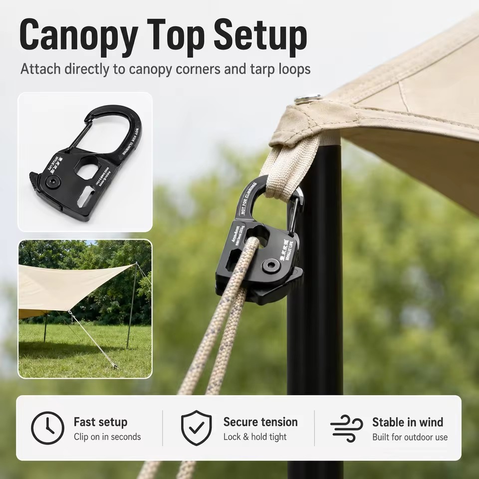 Zeltseilspanner aus Aluminiuml – Outdoor Camping Extension Cord Bewertung und Preis