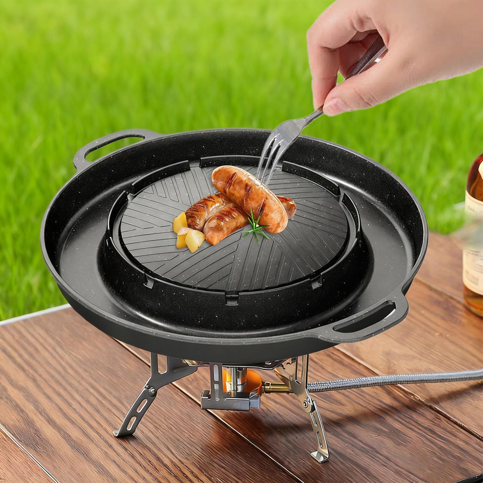 2-in-1-Grill und Hotpfanne für – Outdoor Camping Cooking Table Bewertung und Preis