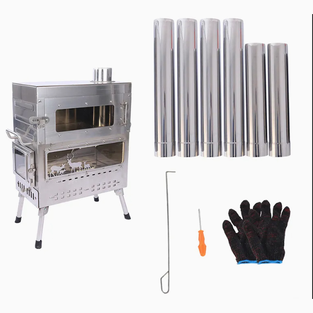 Premium Edelstahl Holzofen Cam – Outdoor Camping Wood Burning Stove Bewertung und Preis