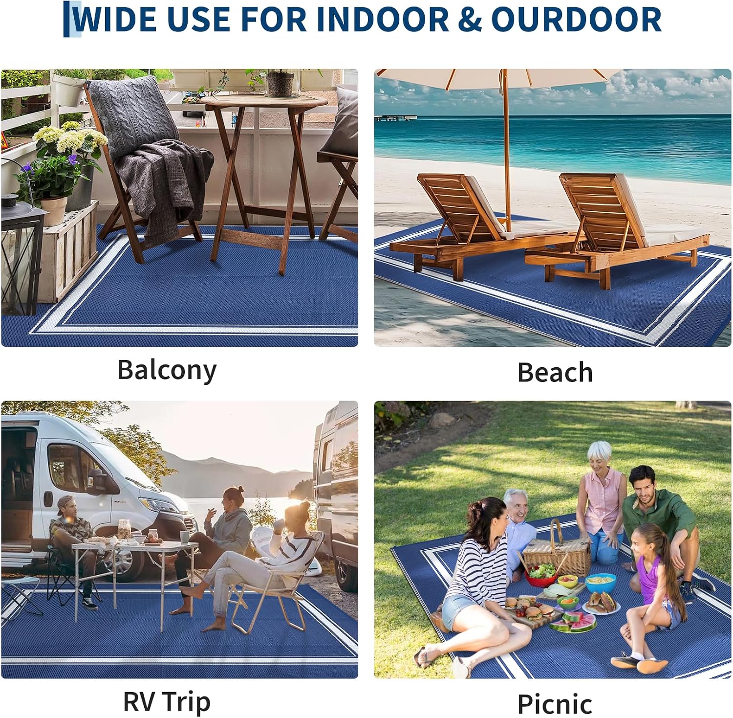 8x10/9x12FT Outdoor-Teppich Wo – Outdoor Camping Rugs 8X10 Bewertung und Preis