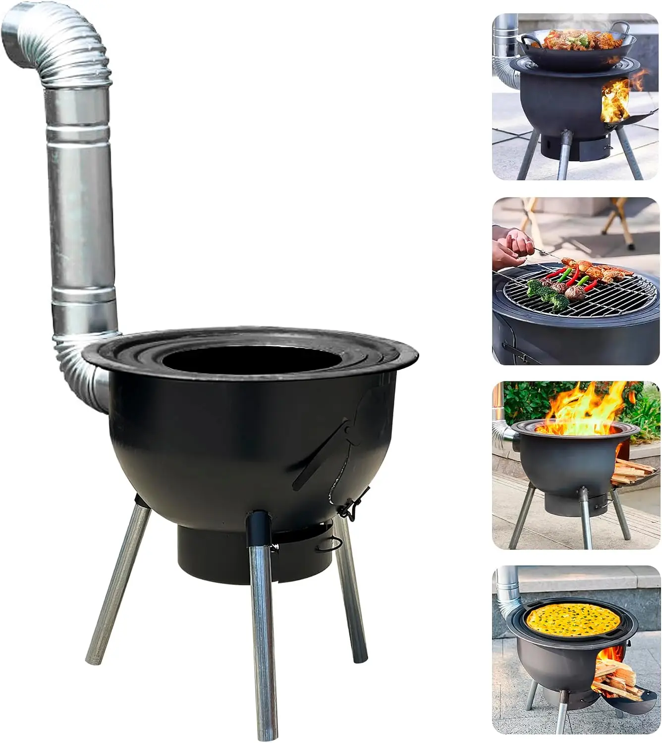 Multifunktionaler Holzofen mit – Outdoor Camping Wood Burning Stove Bewertung und Preis