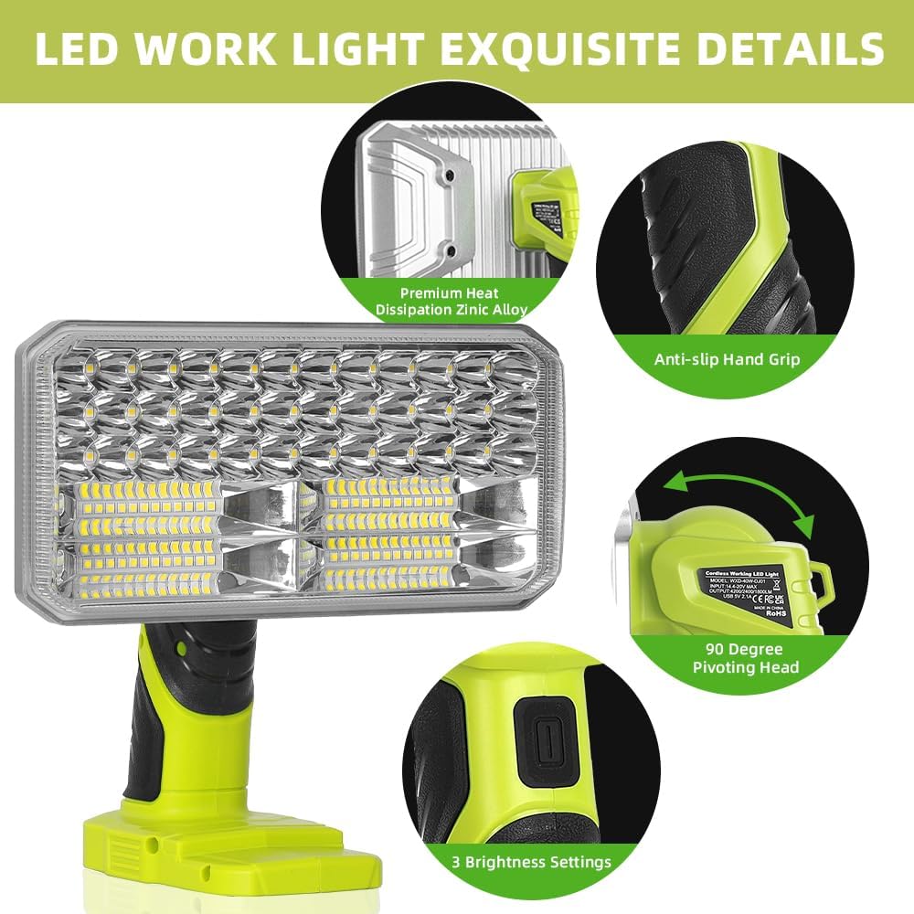 40 W 4200 lm kabellose LED-Tas – Outdoor Camping Jobs Bewertung und Preis