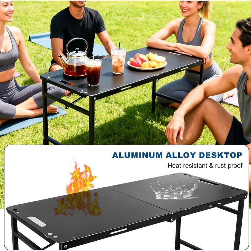 Campingtisch, verstellbar, kla – Outdoor Camping Cooking Table Bewertung und Preis